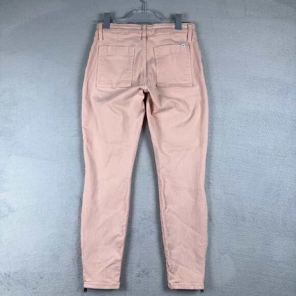 Lucky Brand Lolita Skinny Utility Jeans Ankle Zip Womens Peach Pink Size 6/28 - Picture 2 of 11